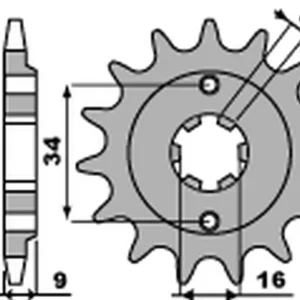 PBR řetězové kolečko přední 2062 14 18NC (JTF1554.14) (STD.+1) (MADE IN ITALY) Časově Omezené